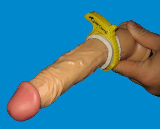 clamping to enlarge the penis